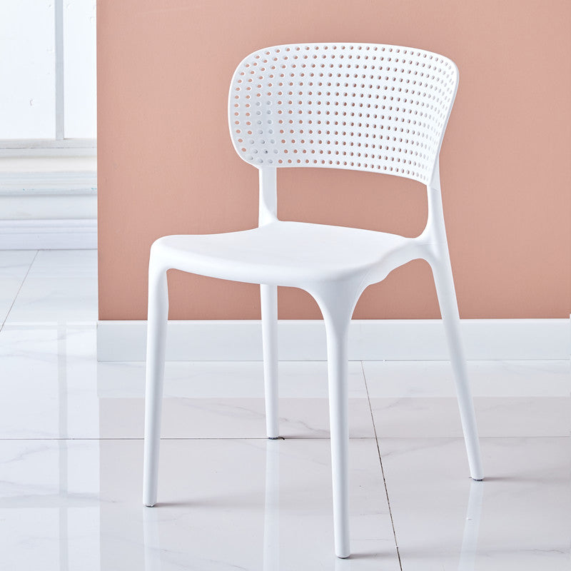 Moderne indoor-outdoor plastic dineren fauteuilse home open achterkant van de kandidaat aan de achterkant