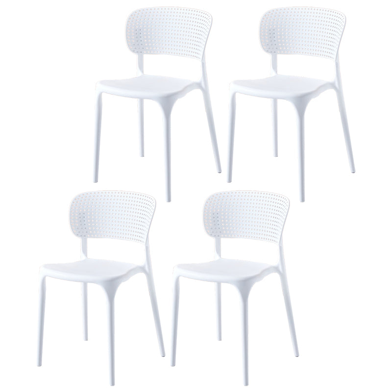 Moderne indoor-outdoor plastic dineren fauteuilse home open achterkant van de kandidaat aan de achterkant
