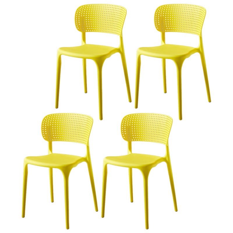 Moderne indoor-outdoor plastic dineren fauteuilse home open achterkant van de kandidaat aan de achterkant