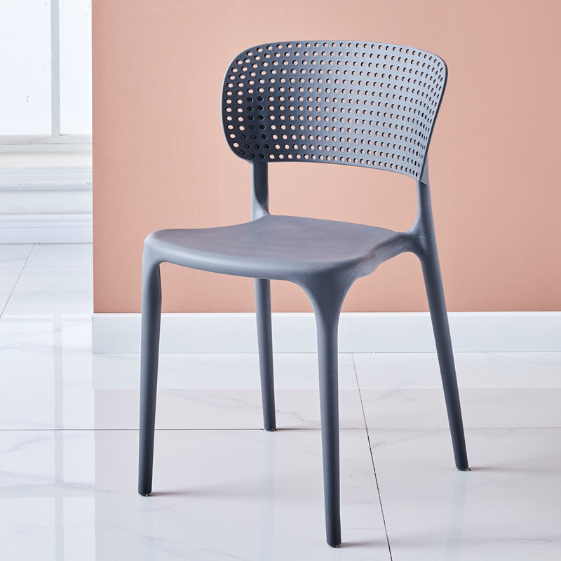 Moderne indoor-outdoor plastic dineren fauteuilse home open achterkant van de kandidaat aan de achterkant