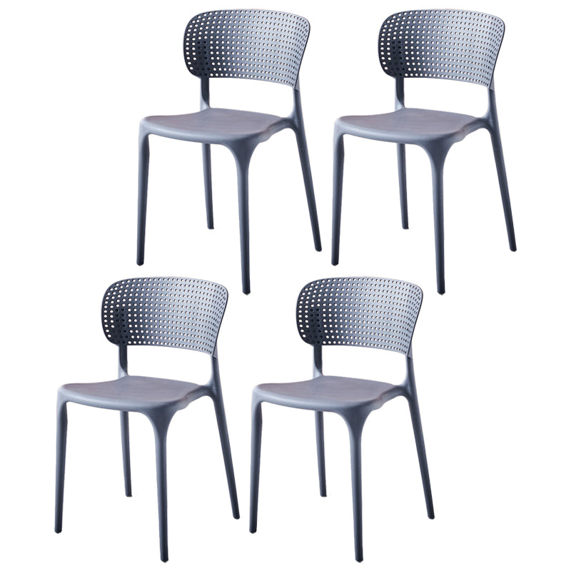 Moderne indoor-outdoor plastic dineren fauteuilse home open achterkant van de kandidaat aan de achterkant