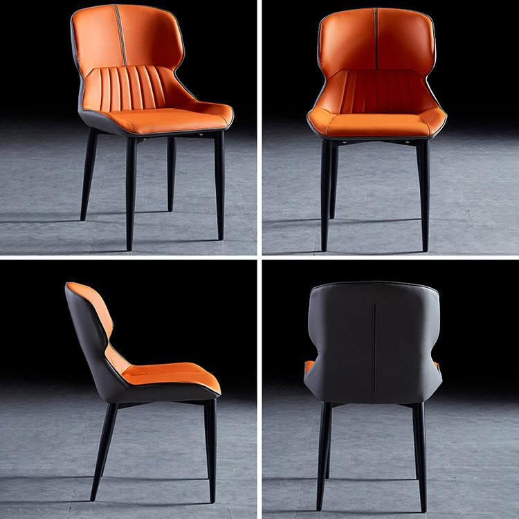 Sillas de comedor de metal de estilo moderno, sillones orejeros para cocina