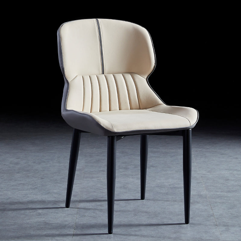 Chaises de salle à manger en métal de style contemporain, fauteuils à oreilles pour cuisine