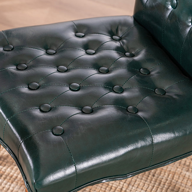 Le cuir d'unité centrale de chaises de salle à manger sans bras de pays français a tapissé dinant des chaises latérales