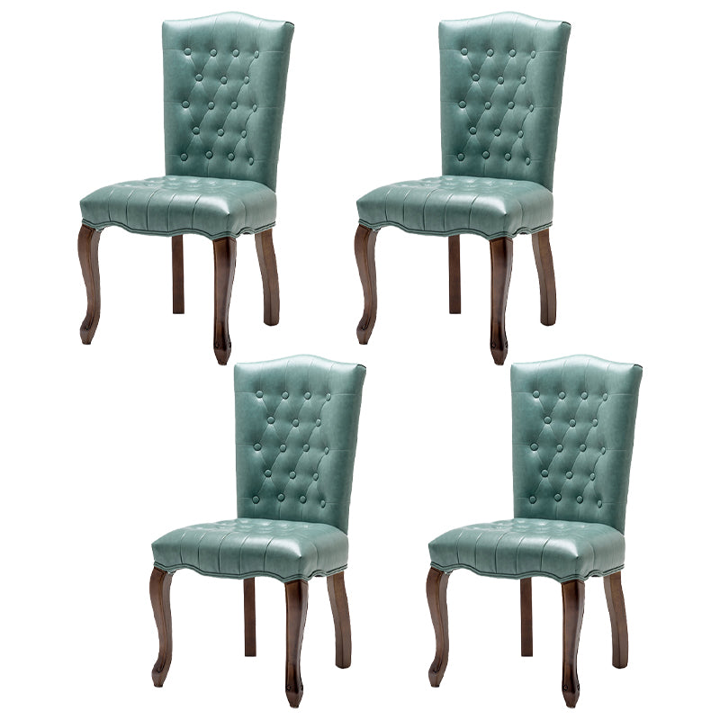 Le cuir d'unité centrale de chaises de salle à manger sans bras de pays français a tapissé dinant des chaises latérales