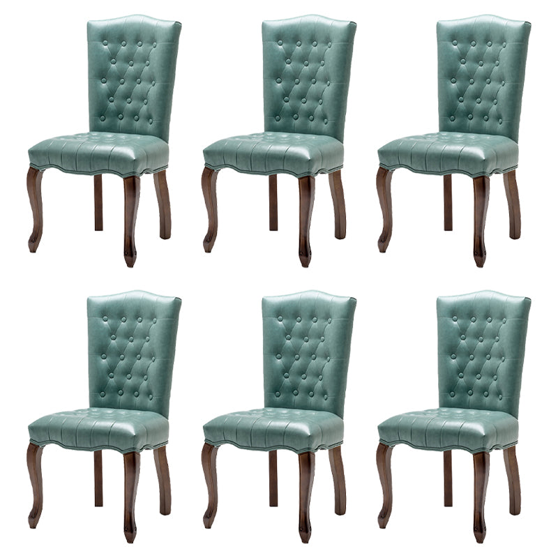 Le cuir d'unité centrale de chaises de salle à manger sans bras de pays français a tapissé dinant des chaises latérales