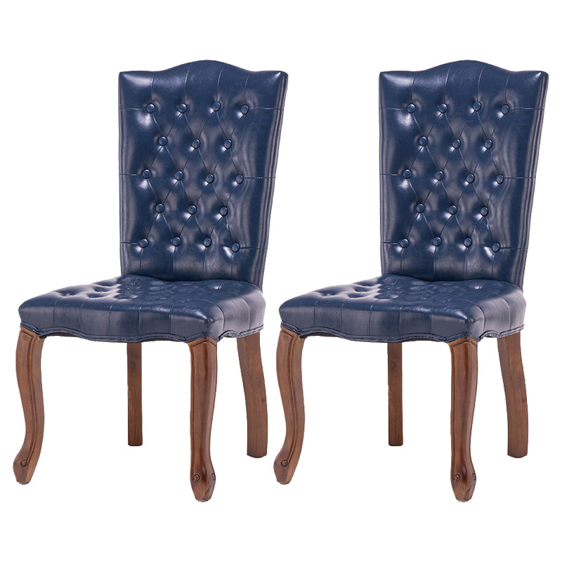 Le cuir d'unité centrale de chaises de salle à manger sans bras de pays français a tapissé dinant des chaises latérales