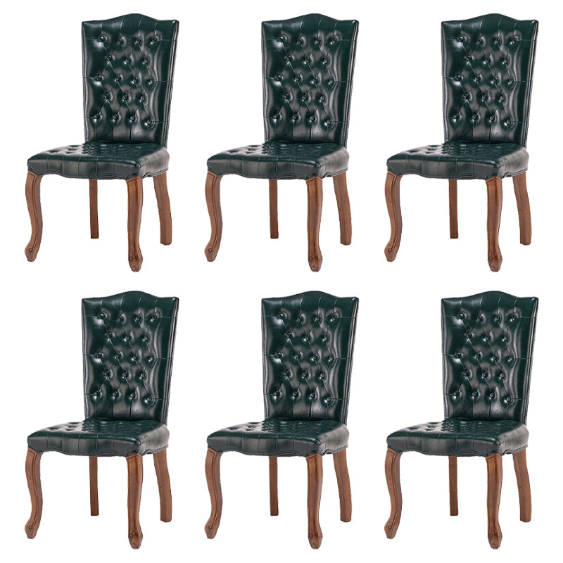 Le cuir d'unité centrale de chaises de salle à manger sans bras de pays français a tapissé dinant des chaises latérales