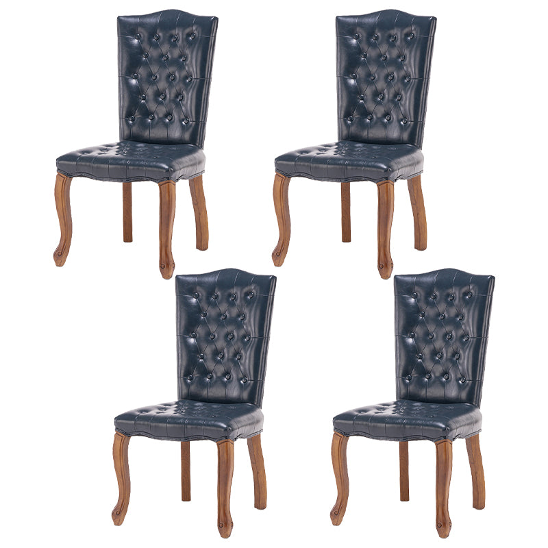 Le cuir d'unité centrale de chaises de salle à manger sans bras de pays français a tapissé dinant des chaises latérales