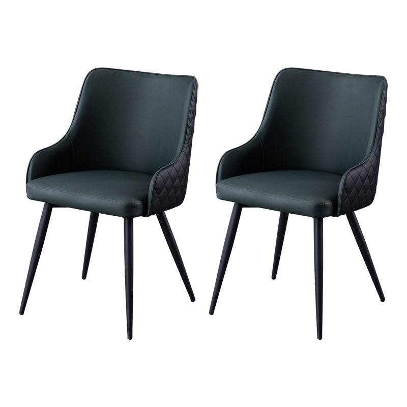Chaises de salle à manger contemporaines en métal, chaises de salle à manger en Faux cuir pour usage domestique