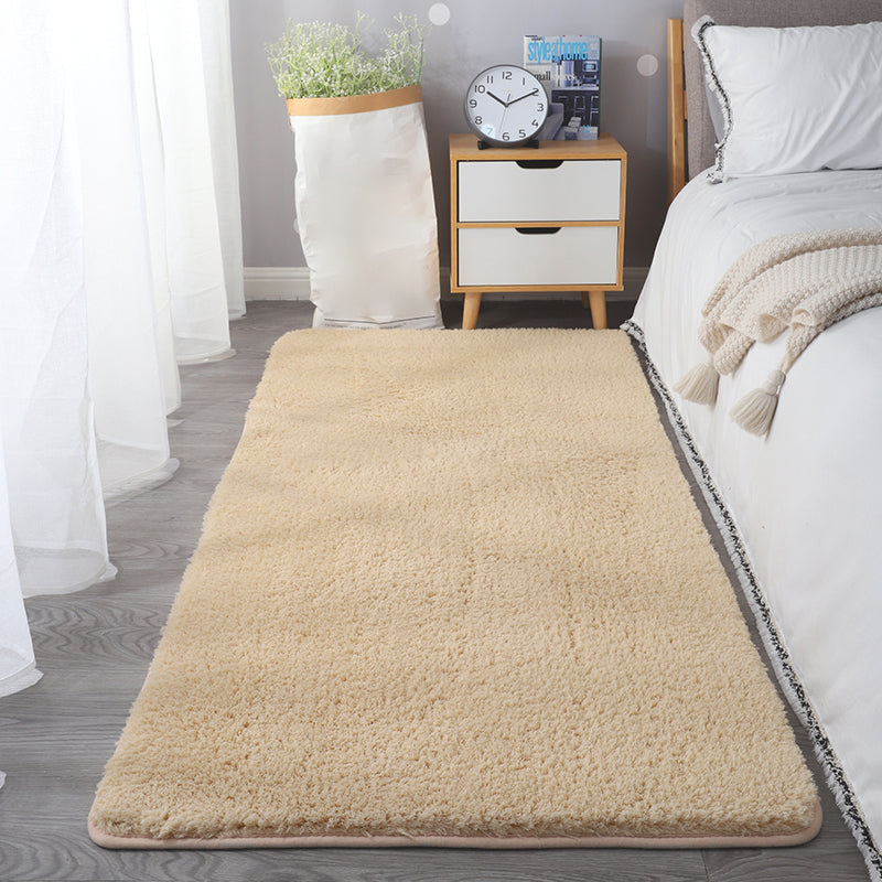 Tapis moderne blanc mélangé de couleurs pures, tapis d'intérieur lavable pour la décoration de la maison