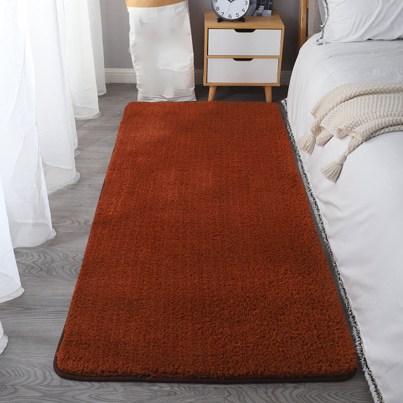 White Modern Rug Blended Pure Color Rug Washable Indoor Rug for Home Decor