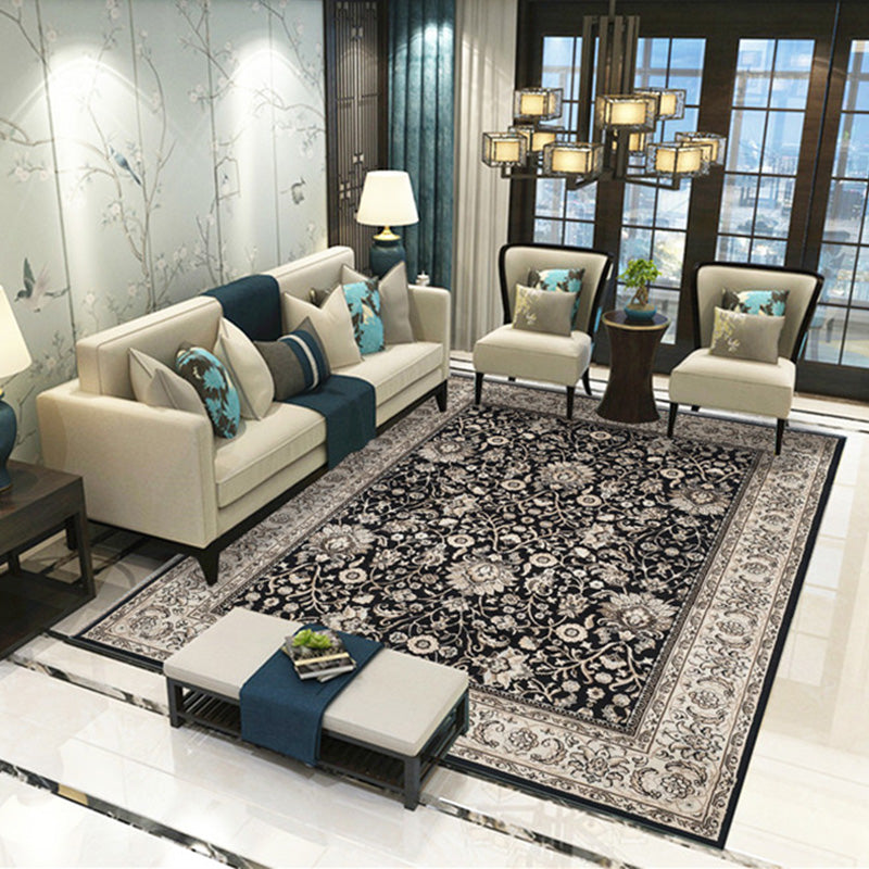 Dunkelroter Teppich gemischtes Graphenteppich nicht rutschfestem Teppich Waschbar Teppich für Wohnzimmer