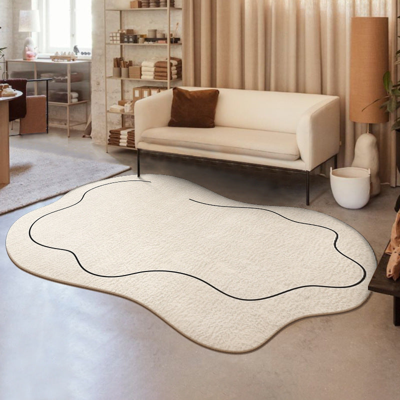 White Line Muster Area Teppich Polyester Fläche Teppich nicht rutscher Backing Teppich für Wohnkultur