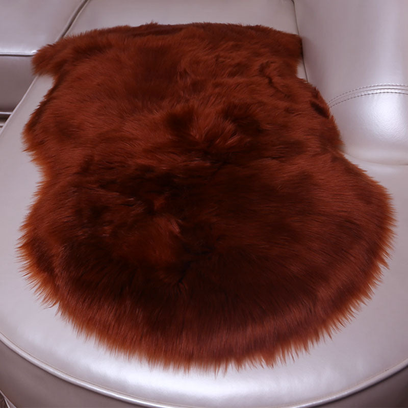 Stylish Plush Area Carpet Solid Color Polyester Area Rug Easy Care Rug for Home Decor