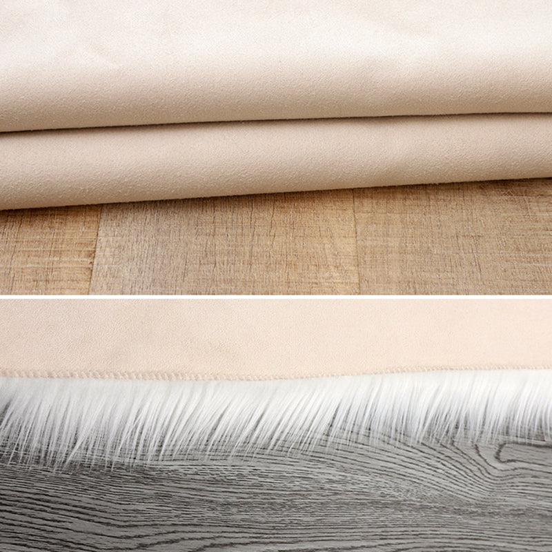 Stilvoller Plüsch-Teppich, einfarbiger Polyester-Teppich, pflegeleichter Teppich für die Inneneinrichtung
