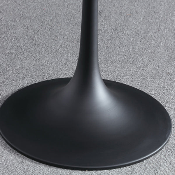 Contemporary Style Sintered Stone Dining Table Metallic Tulip Base Round Table for Home