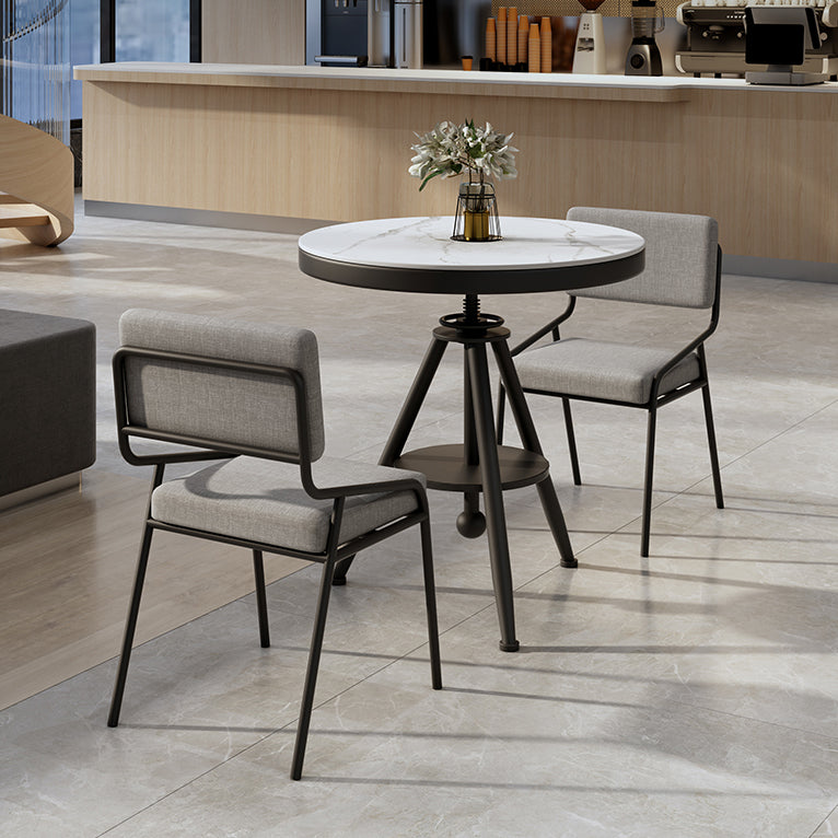 Moderner Stil Home Sintered Stone Esstisch runden Form Tisch mit einzelnen Sockelbasis