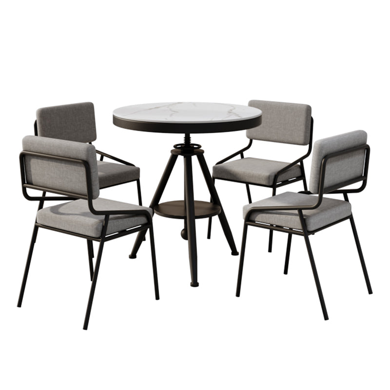 Moderner Stil Home Sintered Stone Esstisch runden Form Tisch mit einzelnen Sockelbasis