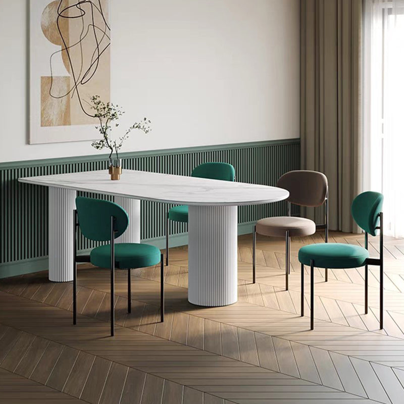Metaal eigentijdse gratis vorm binnen tafel gesinterde stenen boventafel voor eetkamer