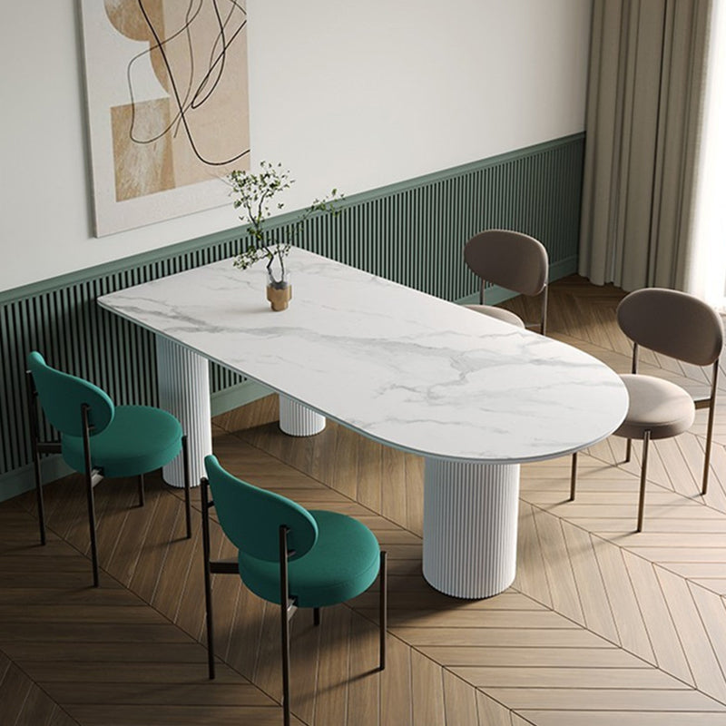 Metaal eigentijdse gratis vorm binnen tafel gesinterde stenen boventafel voor eetkamer