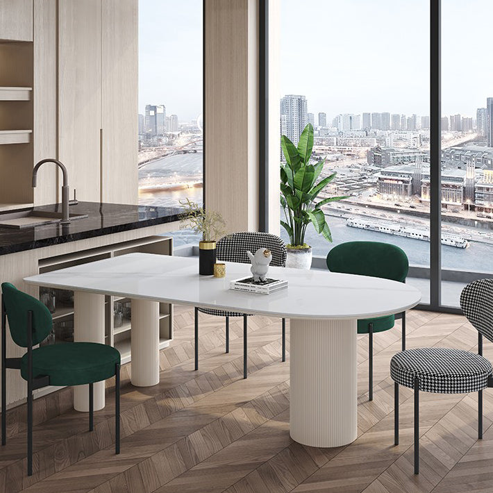 Metaal eigentijdse gratis vorm binnen tafel gesinterde stenen boventafel voor eetkamer