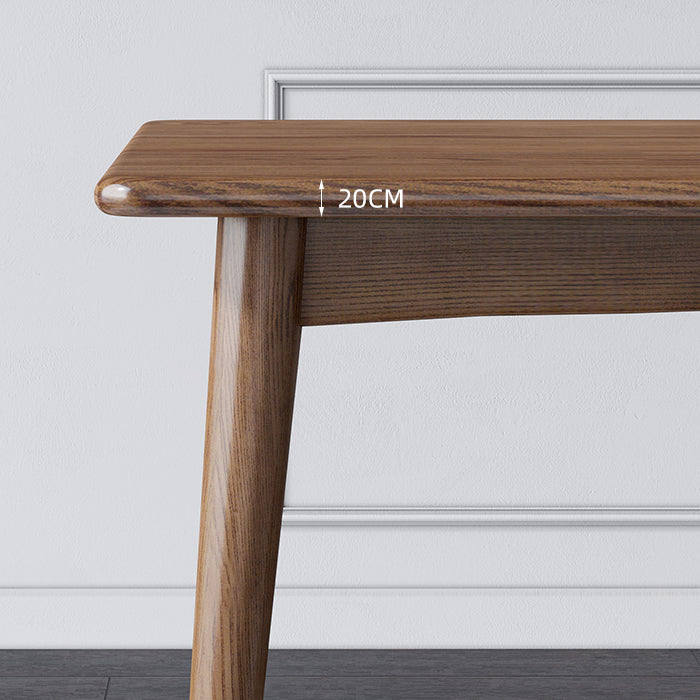 Traditional Luxury Rectangle Dining Table Ash Solid Wood Table with 4 Legs