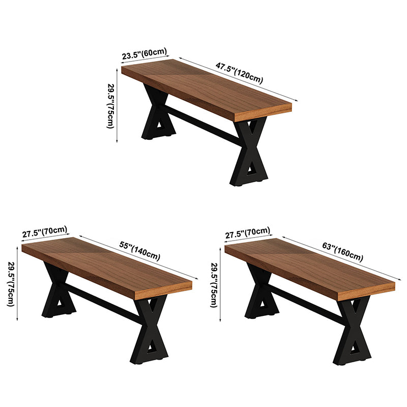 Mesa de interior de metal industrial mesa interior de madera maciza con caballete