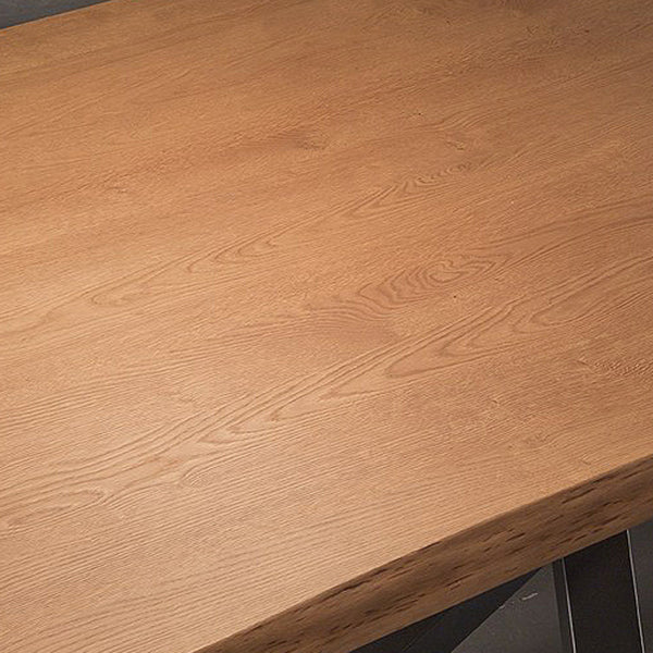 Table à manger rectangulaire de luxe traditionnelle, table en bois massif de pin avec socle