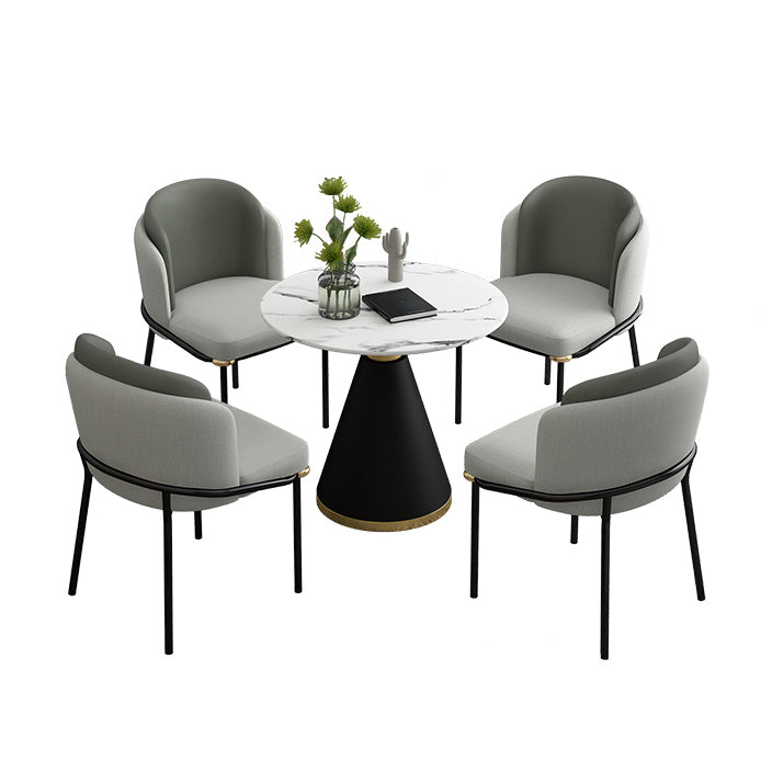 Ronde dinettetafel Traditionele luxe eetkamertafel met voetstuk
