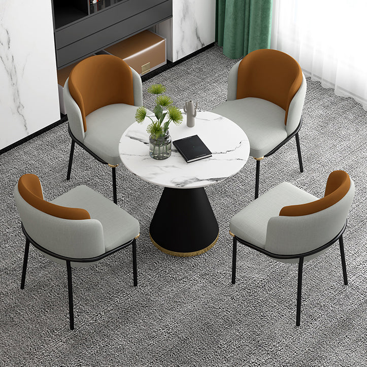 Ronde dinettetafel Traditionele luxe eetkamertafel met voetstuk