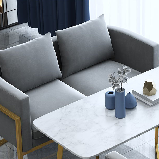 Gesinterde steen witte eettafel Luxe stijl vaste tafel voor eetkamer