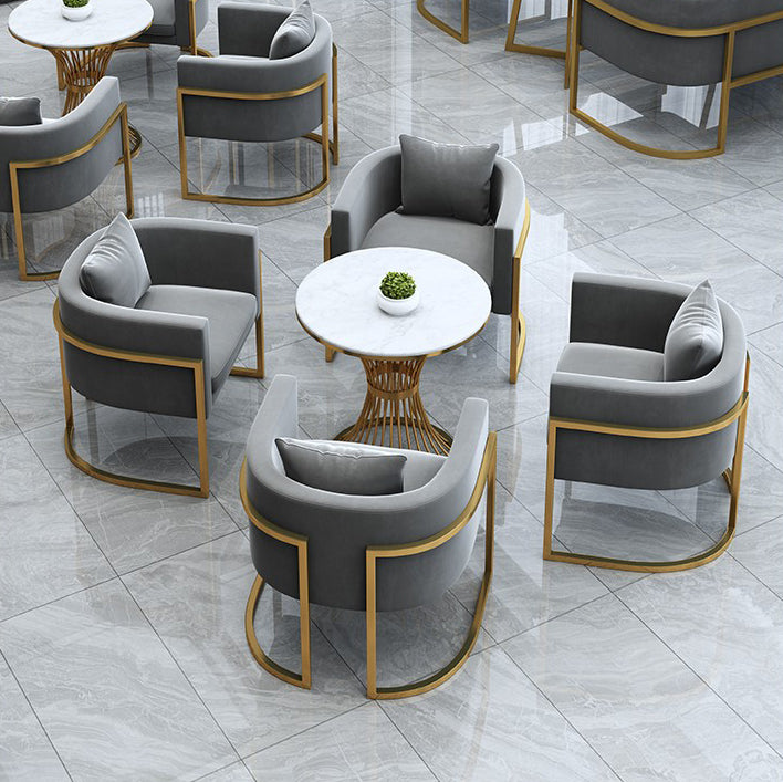 Gesinterde steen witte eettafel Luxe stijl vaste tafel voor eetkamer