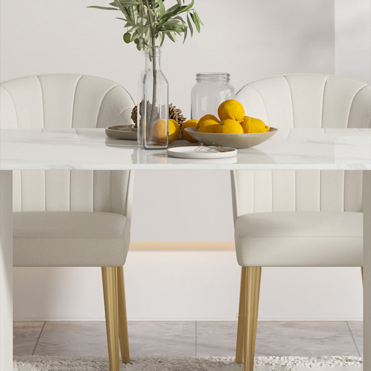 Moderne Küche gesinterte Stein Esstisch Oval Form weißer Esstisch mit doppelter Sockelbasis