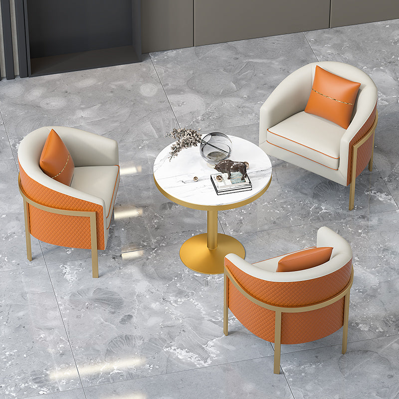 Round Dining Site Table Traditional Luxury Stone Dining Room Collection for Indoor