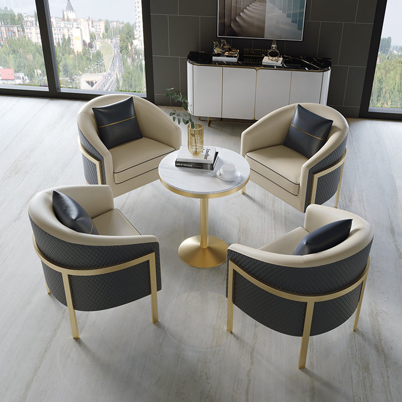 Round Dining Site Table Traditional Luxury Stone Dining Room Collection for Indoor