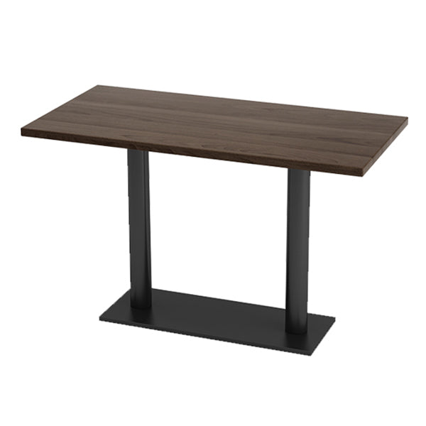 Industrial Solid Wood Dinner Room Kitchen Table Brown Top Table with Black Frame for Dining Room