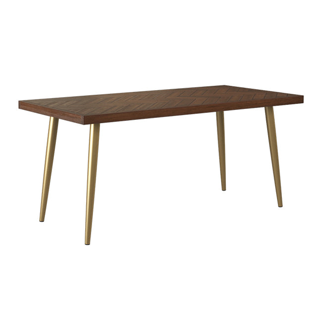 Mesa de comedor de madera maciza de estilo de lujo 4 Pats Base Rectangle Mesa para el hogar
