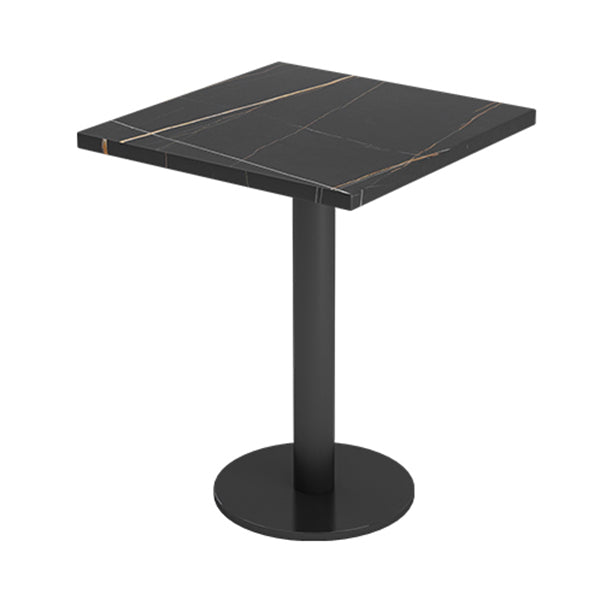 Industrial Sintered Stone Dinner Room Küchentisch Black Top Tisch mit schwarzem Rahmen