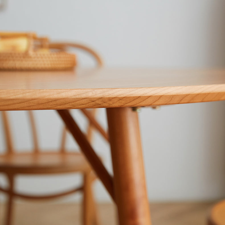 Massief houten dinettetafel van 1,20 meter, moderne eettafel rond voor thuis