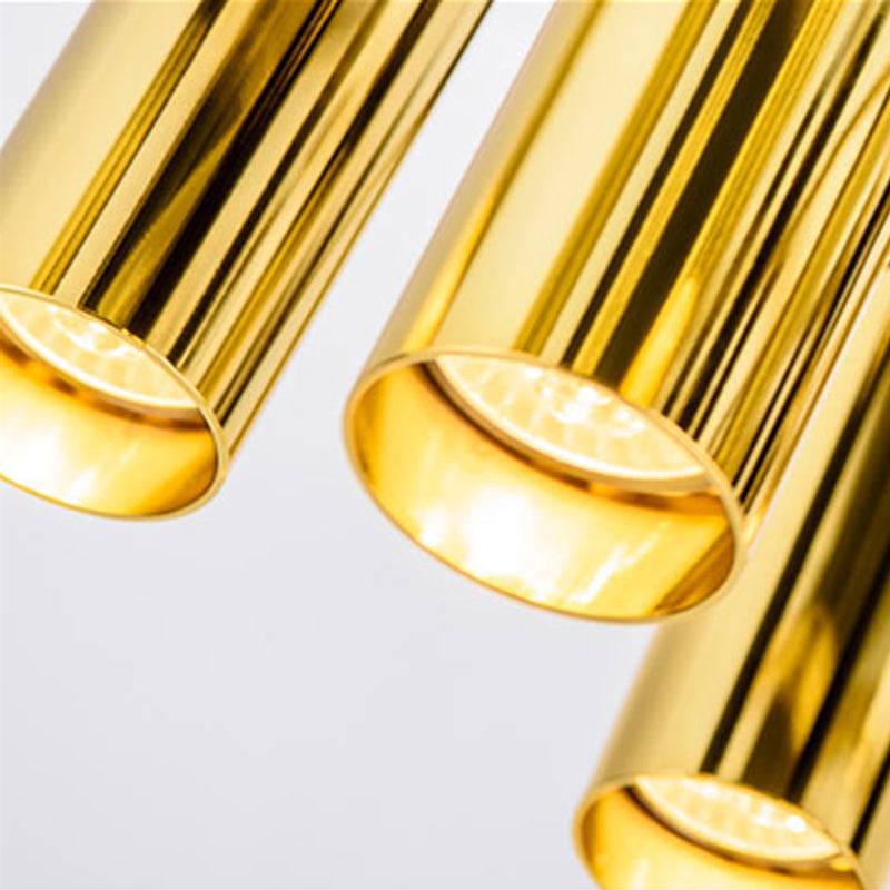 Postmodern metalen kroonluchter verlichtingsarmatuur zwart-gouden hanglamp voor zitkamer