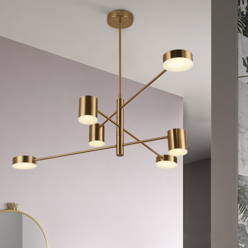 Moderne stijl LED kroonluchter licht Multi Light Metal hanglamp voor woonkamer