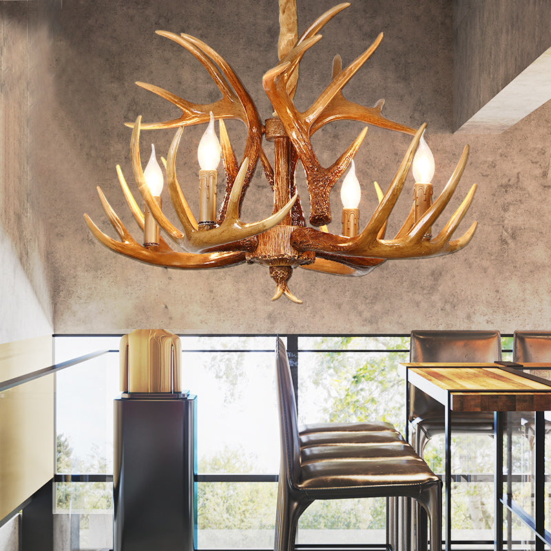 Lustres de bois vintage style américain cure