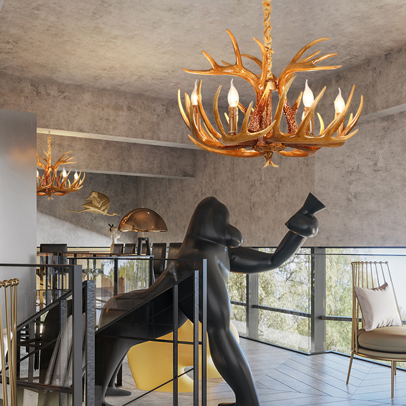 Lustres de bois vintage style américain cure