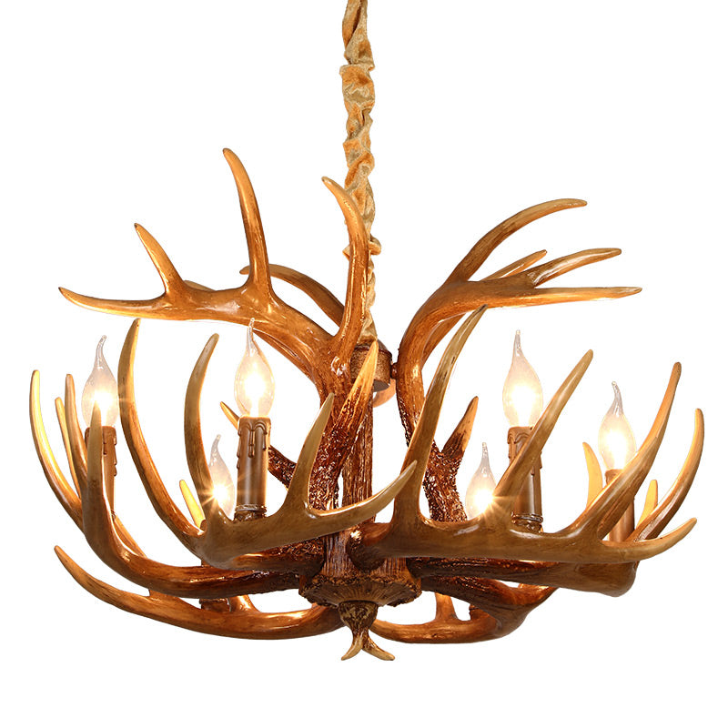 Lustres de bois vintage style américain cure