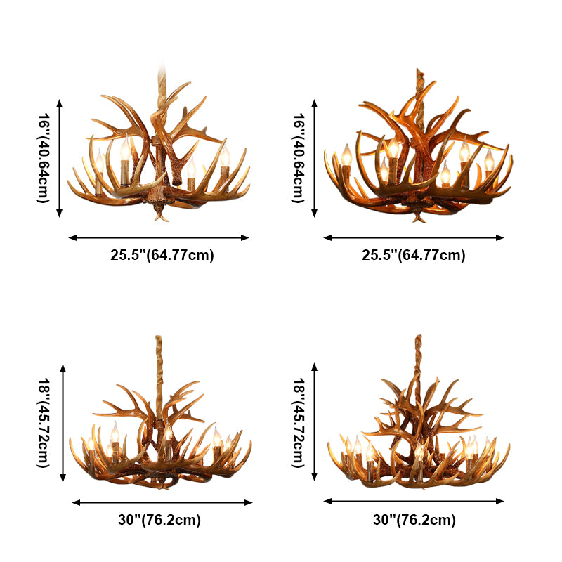 Lustres de bois vintage style américain cure