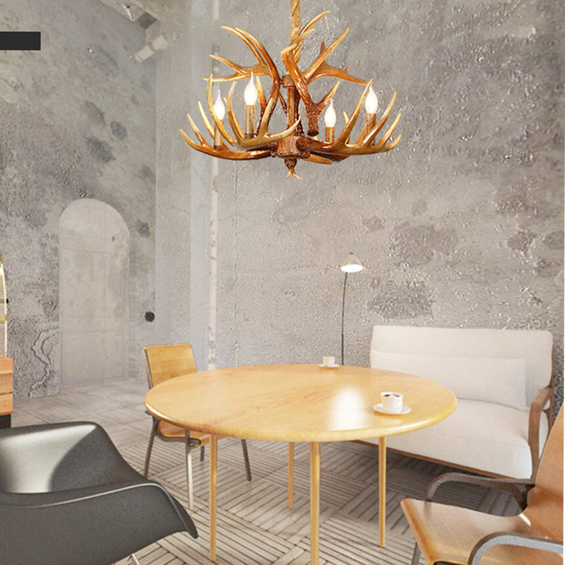 Lustres de bois vintage style américain cure