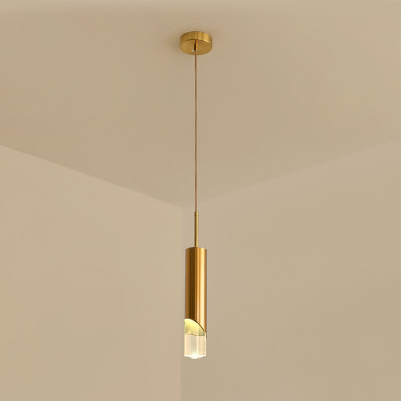 1 cylindre léger suspendu moderne simplicité suspension acrylique pour restaurants