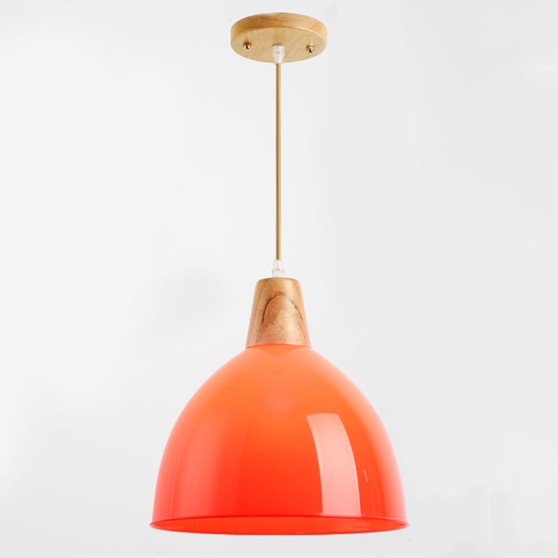 Bunte kuppelheizte helles modernes Stil Holz 1 Lichtanhänger für Esszimmer