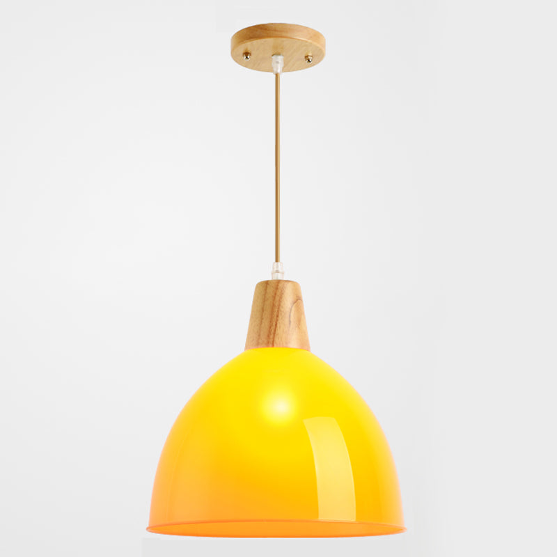 Bunte kuppelheizte helles modernes Stil Holz 1 Lichtanhänger für Esszimmer